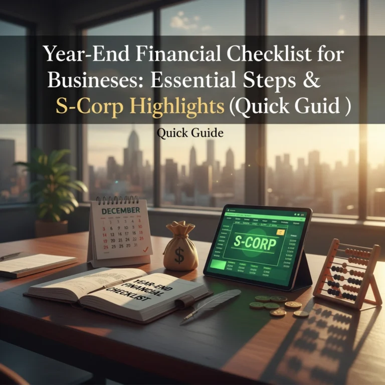 Year-End Financial Checklist for Businesses: Essential Steps & S-Corp Highlights (Quick Guide)
