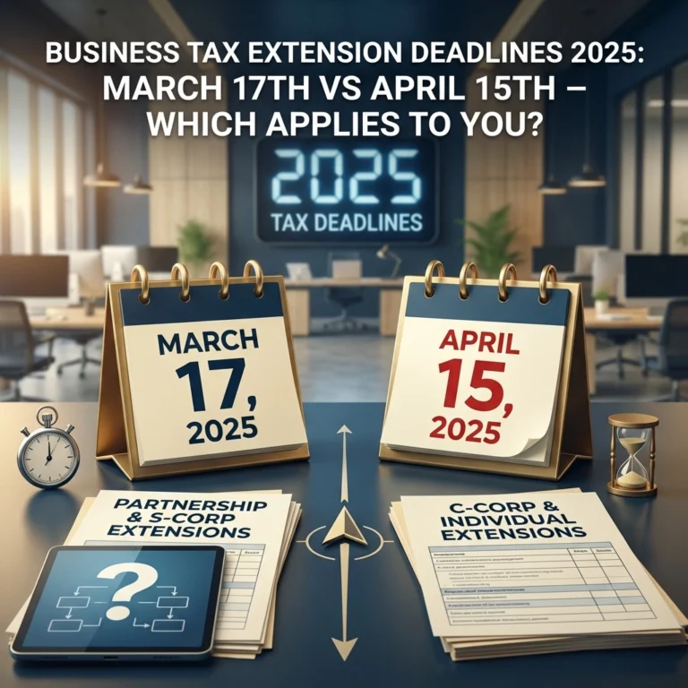 Business Tax Extension Deadlines 2025: March 17th vs April 15th – Which Applies to You?
